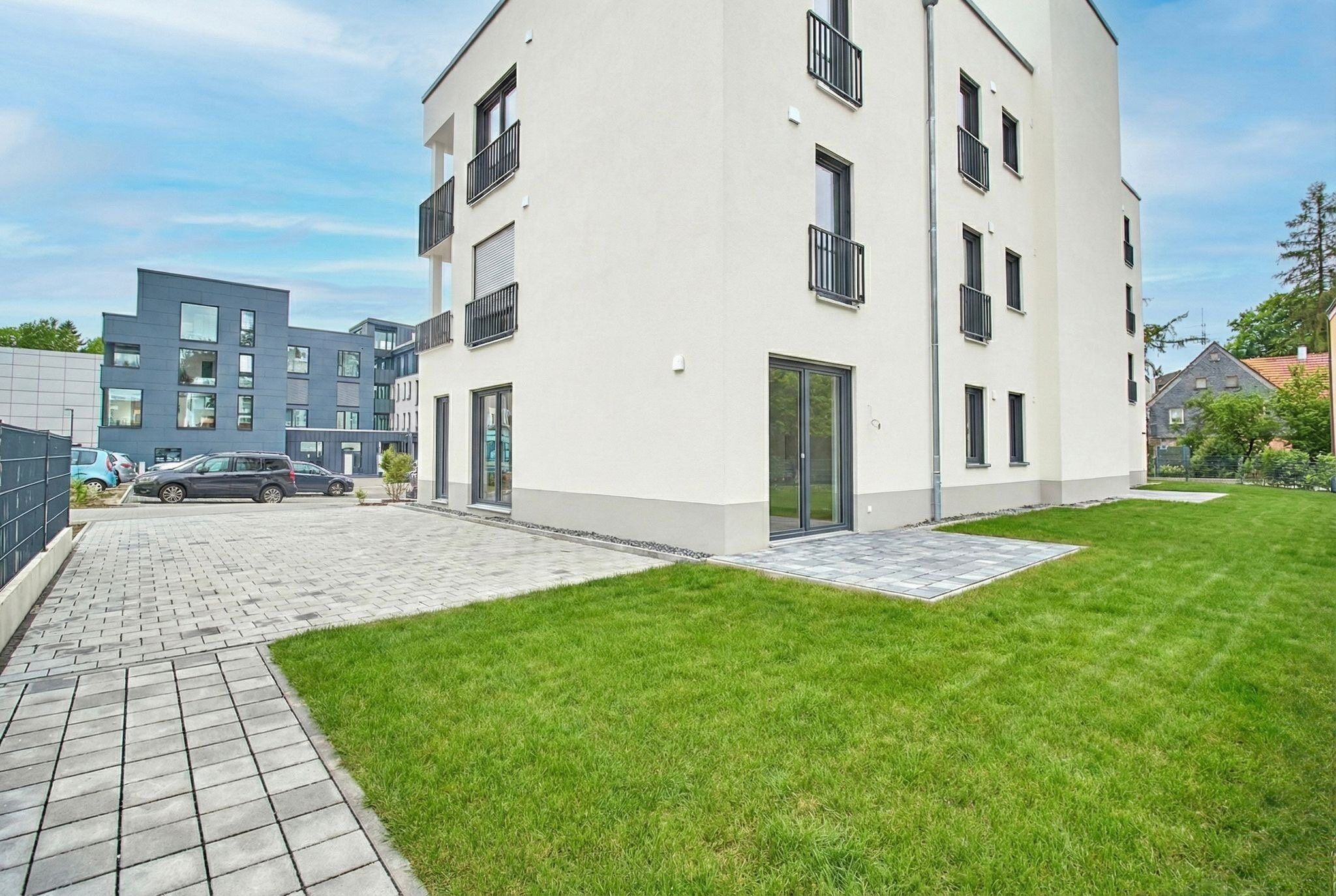 Terrasse und Garten einer Wohnung im Benker-Areal